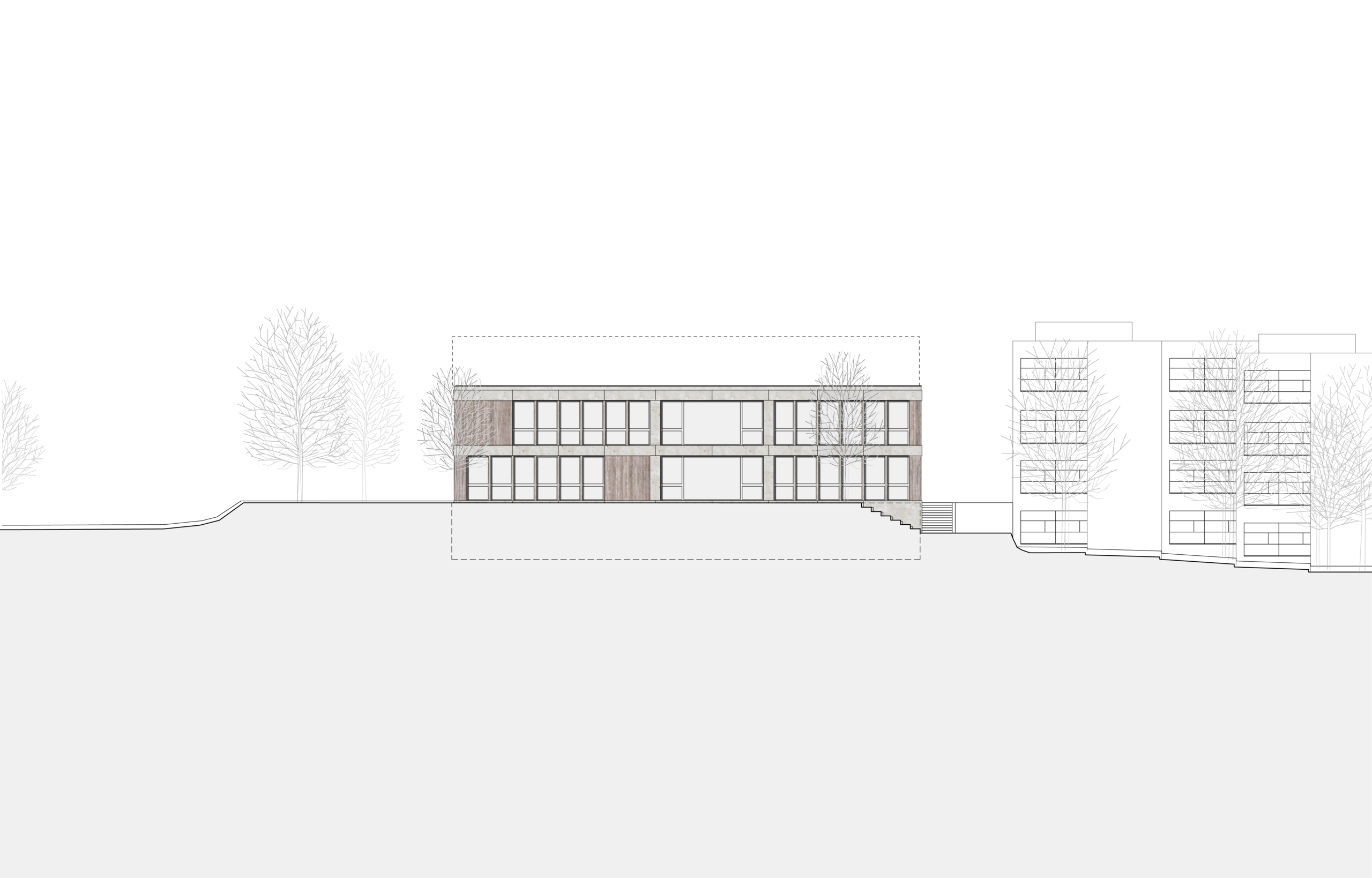 East facade